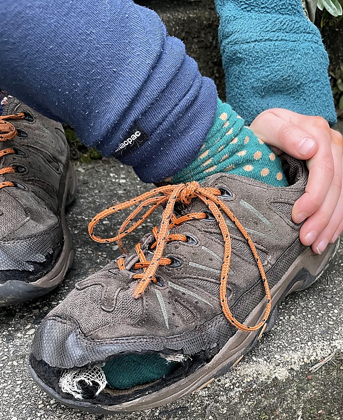 A worn, well-used shoe before a KIC WAY distribution